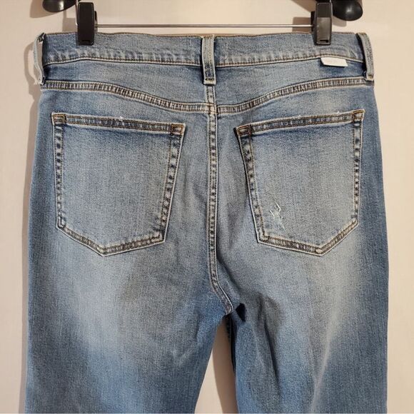 Boyish by Her Dempsey Distressed Button Fly Jeans Womens Straight Leg - Picture 8 of 8